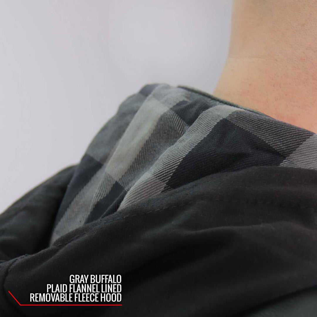 Hot Leathers JKM1030 Men’s Black ‘Carry and Conceal’ Leather Jacket with Flannel Lined Hood