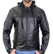 Hot Leathers JKM1031 Men’s ‘Skull and Bones’ Leather Jacket with Flannel Lining