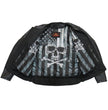 Hot Leathers JKM1032 Men’s Black ‘Skull Flag' Printed Leather Jacket with Concealed Carry Pockets