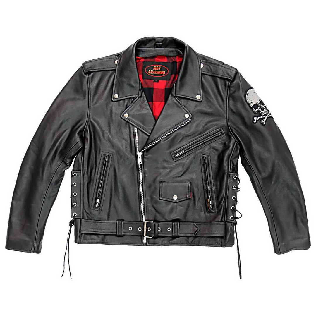 Hot Leathers JKM2001 Men’s Black ‘Skull And Crossbones&