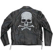 Hot Leathers Men's Bone Riot Leather Motorcycle Jacket - JKM2001
