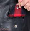 Hot Leathers Men's Bone Riot Black Leather Motorcycle Jacket JKM2001