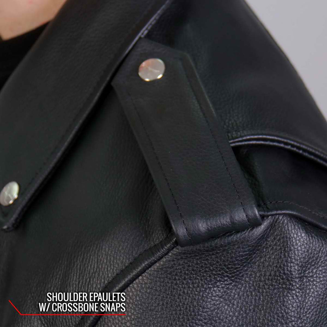 Hot Leathers JKM2001 Men’s Black ‘Skull And Crossbones&