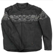 Hot Leathers JKM2002 Men’s Black ‘Reflective Skull' Printed Leather Jacket with Concealed Carry Pockets