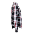Hot Leathers JKM3001 Men's Red and White Flannel Motorcycle Shirt-Jacket w/ CE Armor Protection