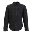 Hot Leathers JKM3009 Men's Classic Black Denim Flannel Motorcycle Shirt-Jacket w/ CE Armor Protection