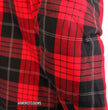 Hot Leathers JKM3201 Men's Red and Black Aramid Fibers Reinforced Leather and Plaid Flannel Shirt