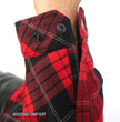 Hot Leathers JKM3201 Men's Red and Black Aramid Fibers Reinforced Leather and Plaid Flannel Shirt