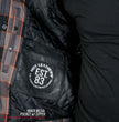 Hot Leathers JKM3202 Men's Grey Black and Orange Aramid Fibers Reinforced Leather and Plaid Flannel Shirt