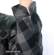 Hot Leathers JKM3203 Men's Grey and Black Aramid Fibers Reinforced Leather and Plaid Flannel Shirt