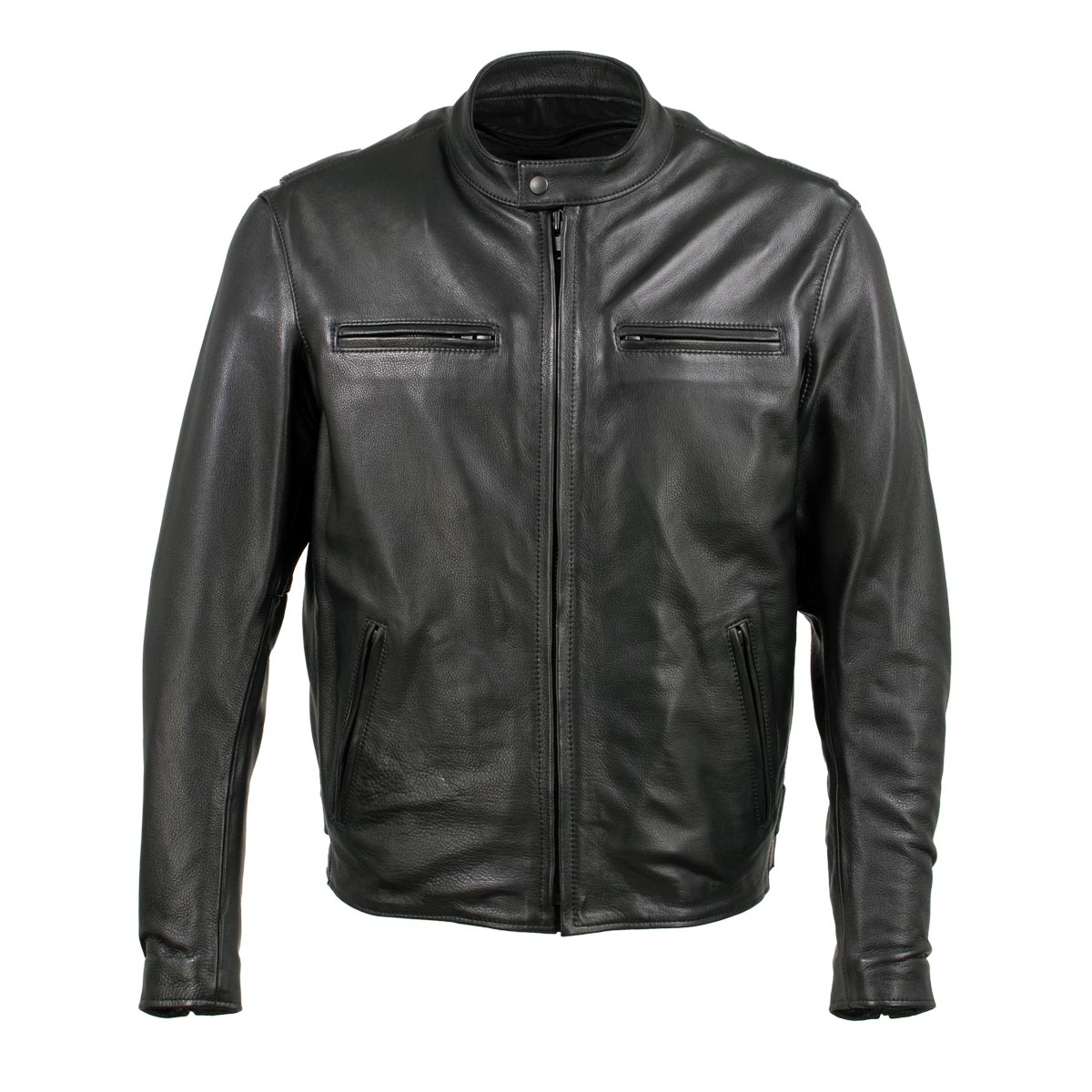 Hot Leathers JKM5001 USA Made Men's 'Road Racer' Premium Leather Motorcycle Jacket