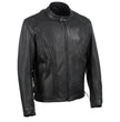Milwaukee Leather USA MADE MLJKM5002 Men's Black Air Stream Vented Premium Leather Motorcycle Jacket with Side Laces