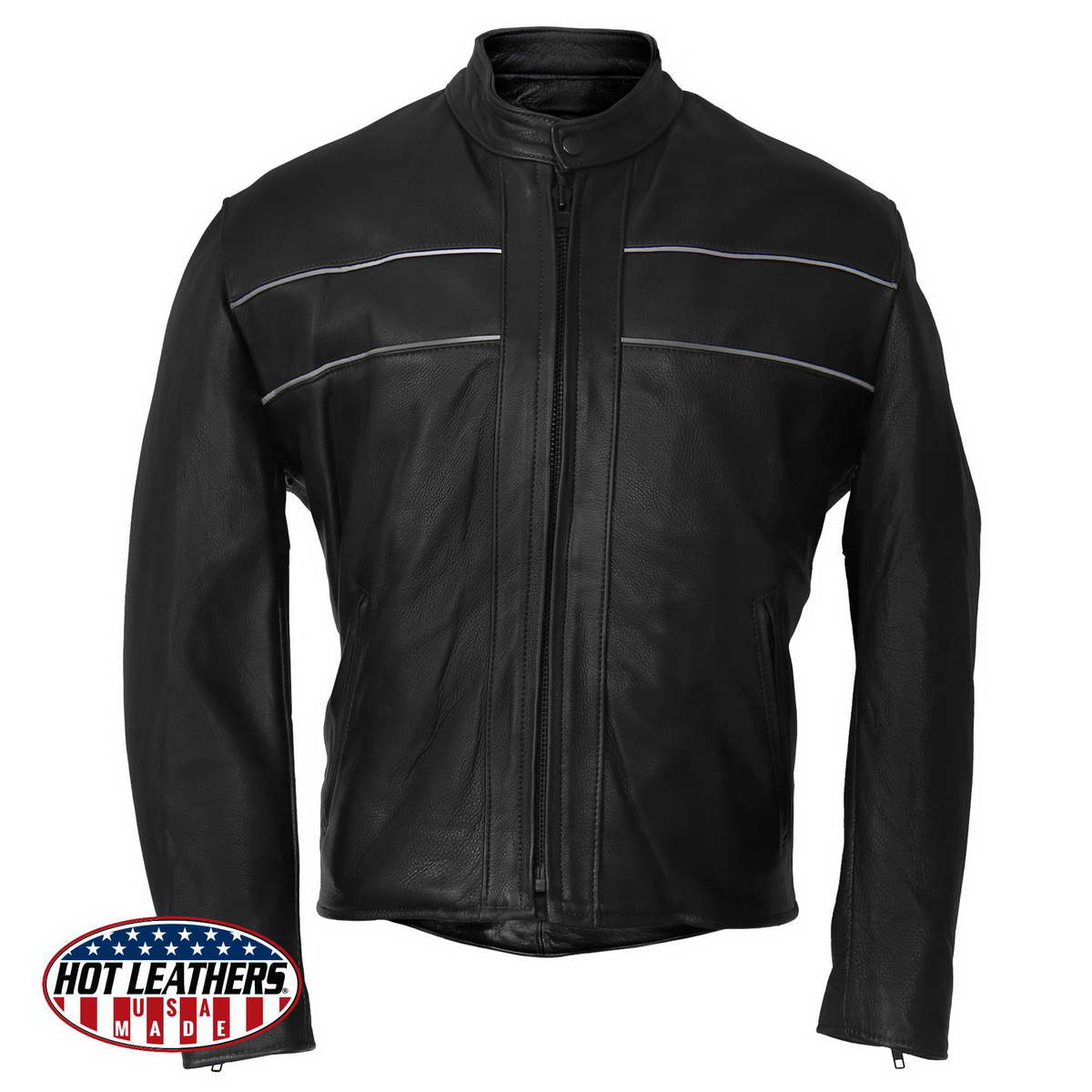 Hot Leathers JKM5003 USA Made Men's Premium Black Leather