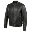 Hot Leathers JKM5006 USA Made Men's 'Rumble' Black Premium Leather Motorcycle Jacket