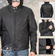 Hot Leathers JKM5006 USA Made Men's 'Rumble' Black Premium Leather Motorcycle Jacket