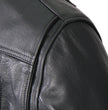 Hot Leathers JKM5008 Men's USA Made Black Premium Leather Vented Motorcycle Jacket