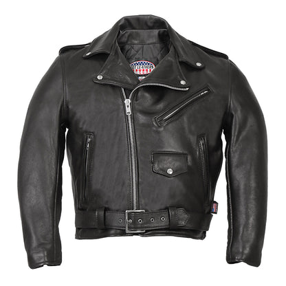 Hot Leathers JKM5009 USA Made Men's Black Premium Leather Vented Motorcycle Jacket