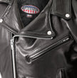 Hot Leathers JKM5009 USA Made Men's Black Premium Leather Vented Motorcycle Jacket