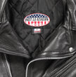 Hot Leathers JKM5009 USA Made Men's Black Premium Leather Vented Motorcycle Jacket