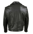 Hot Leathers JKM5009 USA Made Men's 'The Dean' Black Premium Leather Throwback Motorcycle Jacket