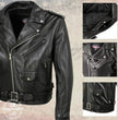 Hot Leathers JKM5009 USA Made Men's 'The Dean' Black Premium Leather Throwback Motorcycle Jacket