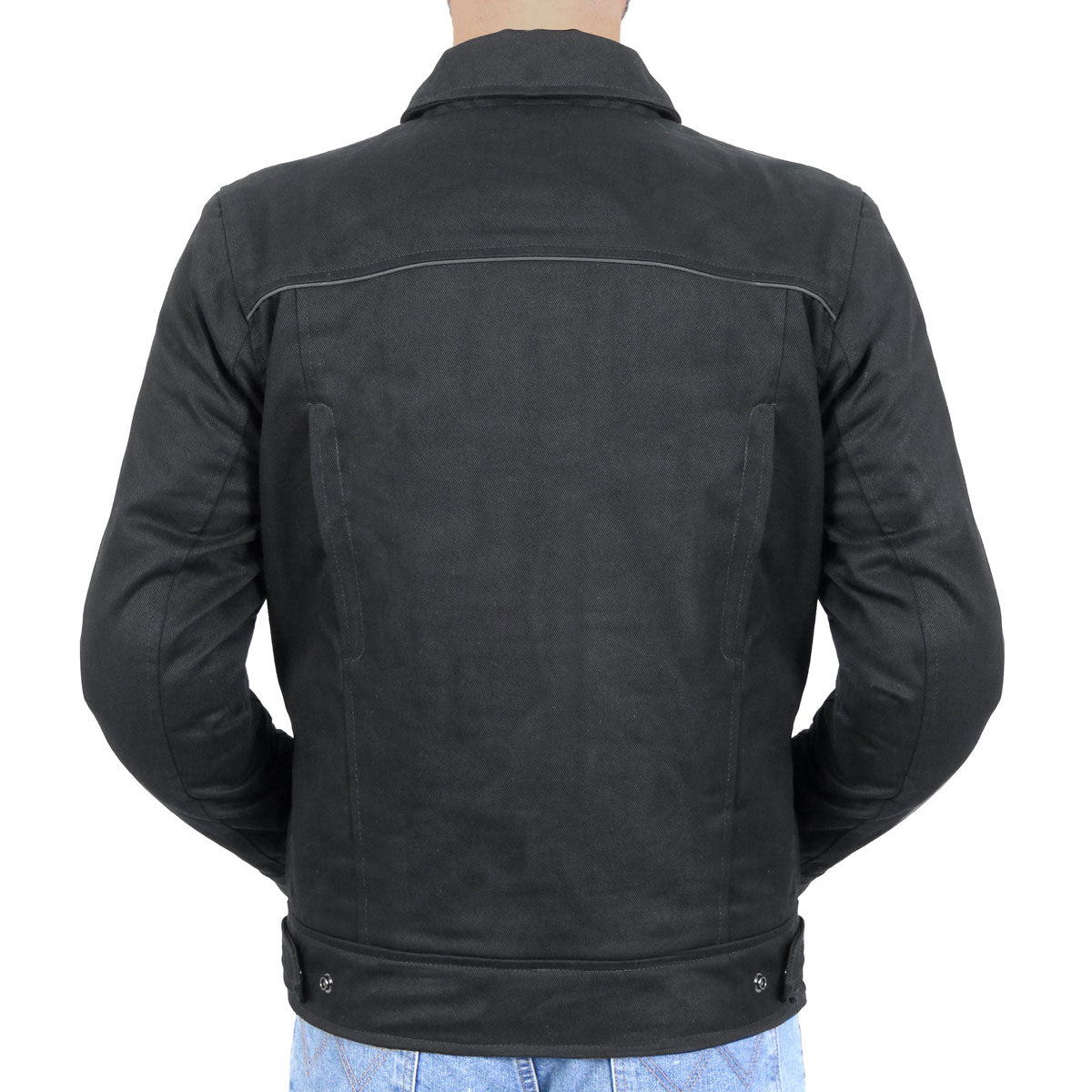 Hot Leathers JKM6001 Men's Black Denim Armored Shirt Jacket