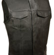 Just Leather JSL1937Z Men's Black 'Club' Leather Vest