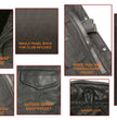 Just Leather JSM3511 Men's Black Collarless Dual Snap and Zipper Front Club Style  Vest