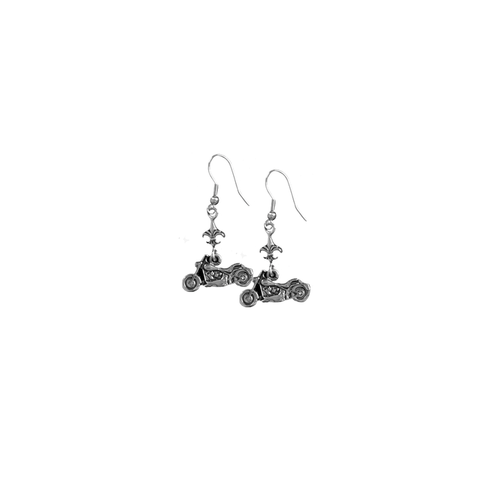 Hot Leathers JWE1105 Womens Motorcycle Fleur De Lis Earrings