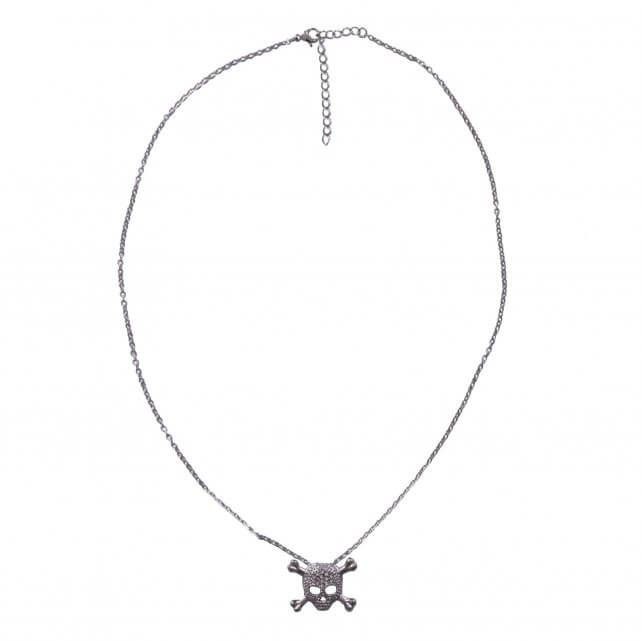 Hot Leathers JWN1002 Skull and Cross Bones Necklace