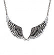 Hot Leathers JWN1007 Black Angel Wings Necklace