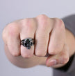 Hot Leathers JWR2102 Men's Skull Cigar Stainless Steel Ring