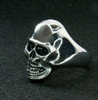 Hot Leathers JWR2104 Men's Smooth Skull Stainless Steel Ring