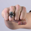 Hot Leathers JWR2104 Men's Smooth Skull Stainless Steel Ring