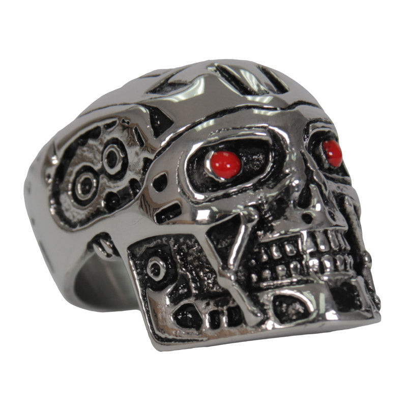 Hot Leathers Red Eye Terminator Robot Ring JWR2222