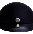 Klutch K-3 'Cruise' Flat Black Half Face Motorcycle Helmet with Snap On Visor