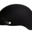 Klutch K-3 'Cruise' Flat Black Half Face Motorcycle Helmet with Snap On Visor