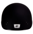 Klutch K-3 'Cruise' Flat Black Half Face Motorcycle Helmet with Snap On Visor