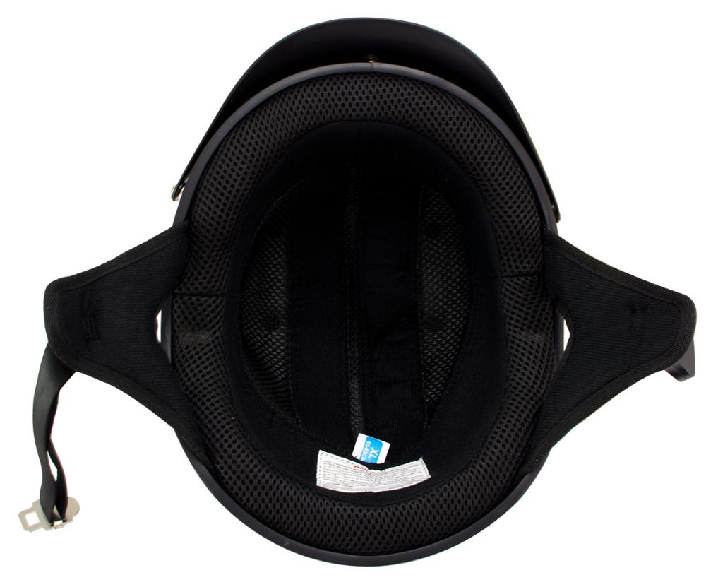 flat black or gloss motorcycle helmet Klutch K-3 'Cruise' Gloss Black Half Face Motorcycle Helmet with Snap On Visor