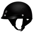 Klutch K-3 'Cruise' Flat Black Half Face Motorcycle Helmet with Snap On Visor