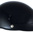 Klutch K-3 'Cruise' Gloss Black Half Face Motorcycle Helmet with Snap On Visor