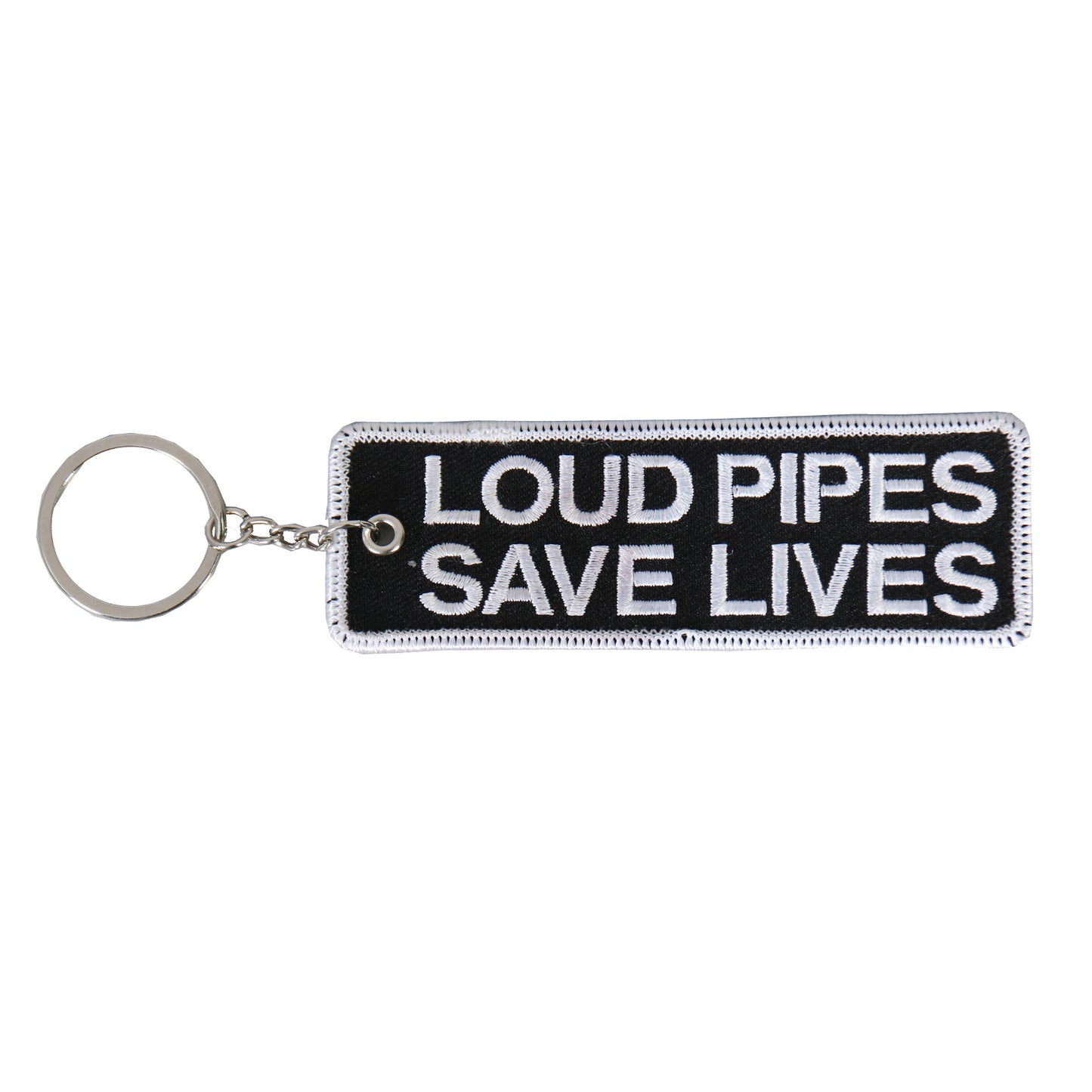 Hot Leathers KCH1001 Loud Pipes Save Lives Embroidered Key Chain