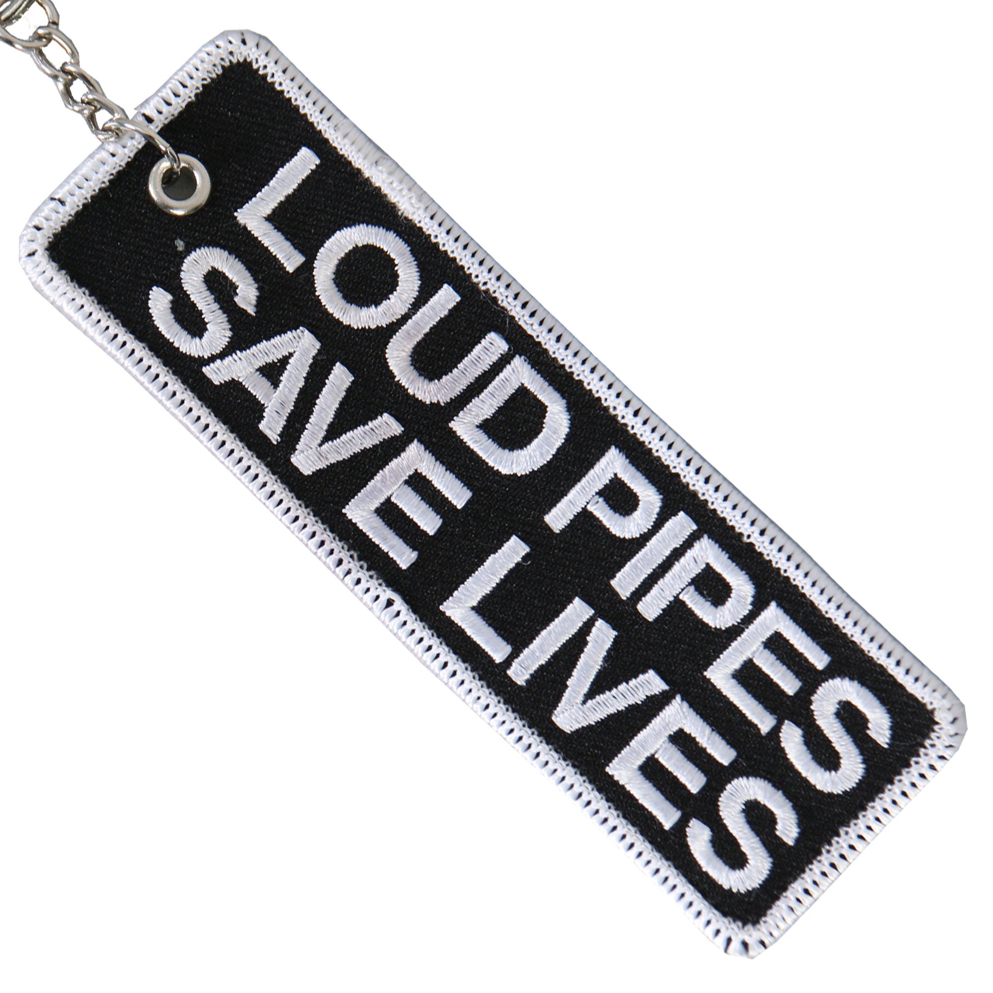 Hot Leathers KCH1001 Loud Pipes Save Lives Embroidered Key Chain