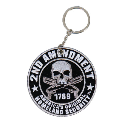 Hot Leathers KCH1017 2nd Amendment America's Original Homeland Security Embroidered Keychain