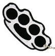 Hot Leathers KCH1029 Brass Knuckles Embroidered Key Chain