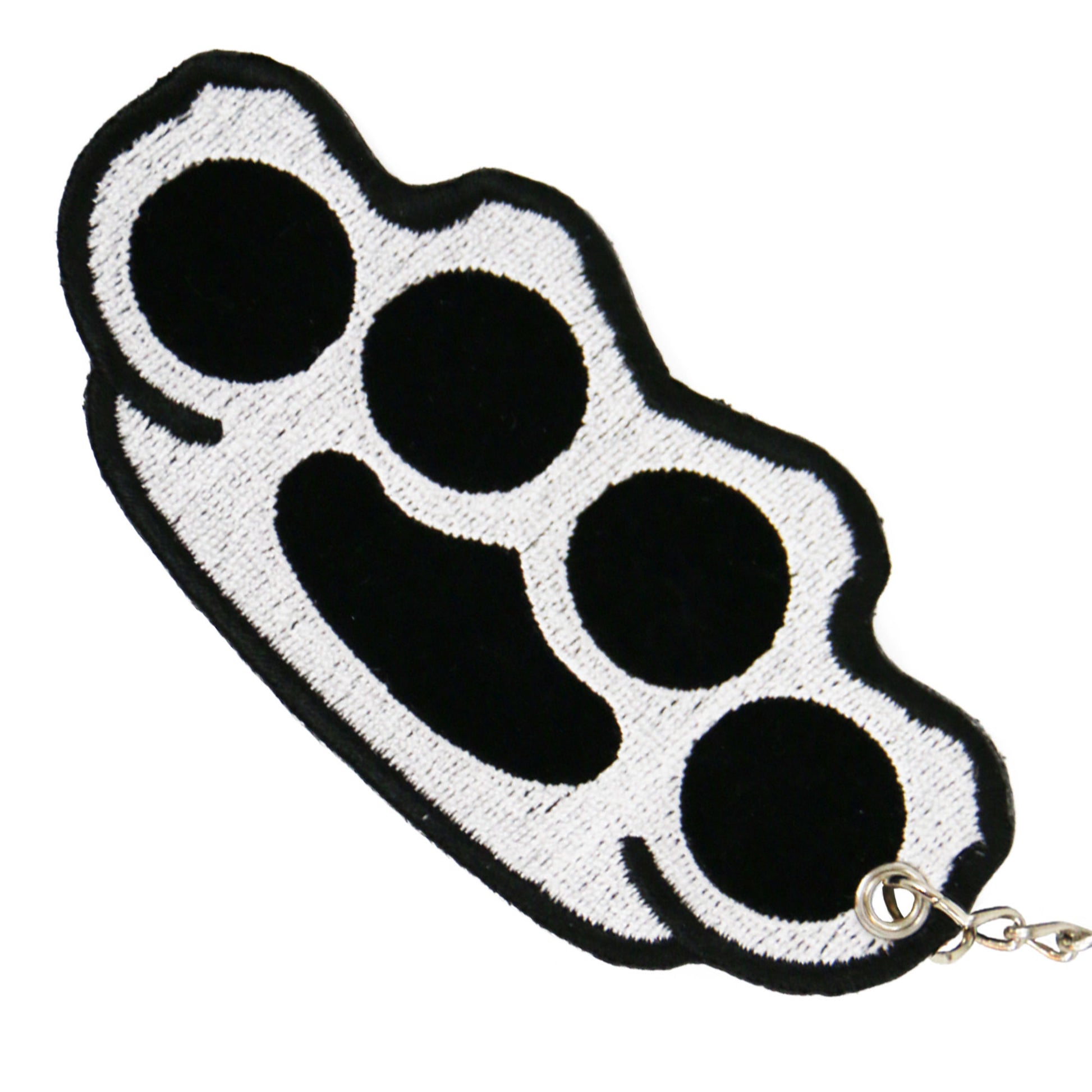 Hot Leathers KCH1029 Brass Knuckles Embroidered Key Chain