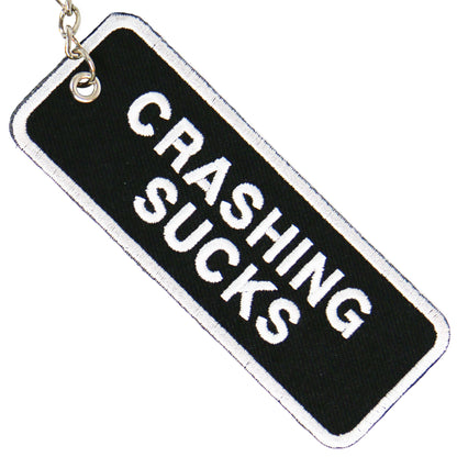 Hot Leathers KCH1046 Crashing Sucks Embroidered Key Chain