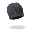Hot Leathers KHB1000 Skull with Wings Grey Knit Cap