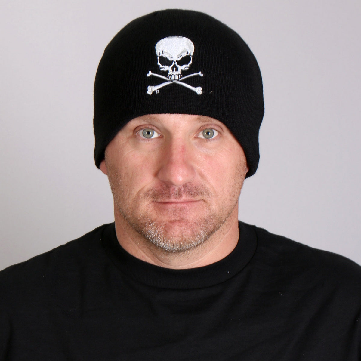 Hot Leathers KHB1010 Skull and Crossbones Knit Cap