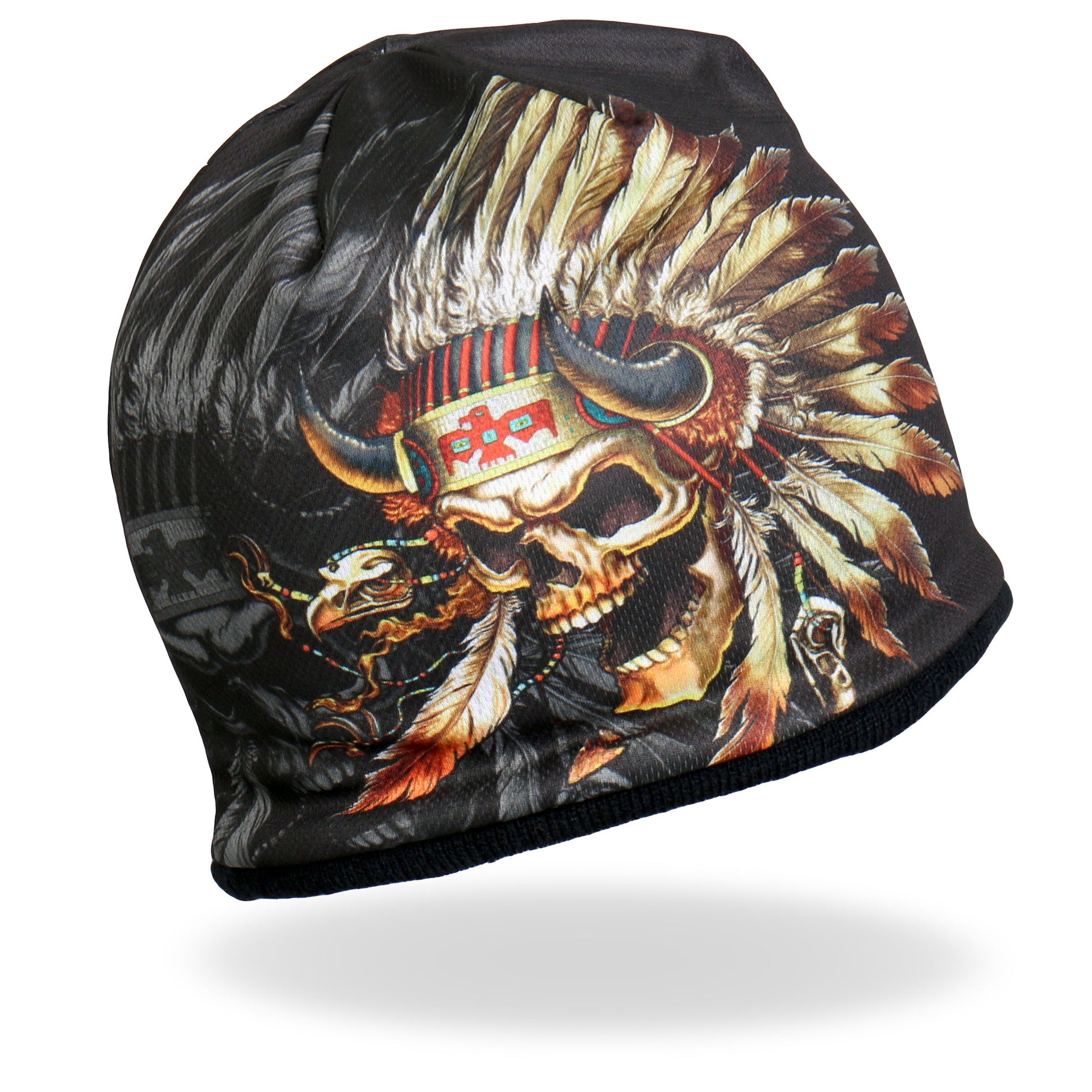 Hot Leathers KHC1024 Sublimated Indian Skull Beanie